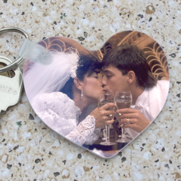 Personalized Heart Key Ring with photo