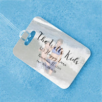 side 2 of photo luggage tag has 5 lines of text on your watermarked photo