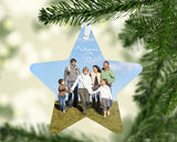 Star ornament showing family of 6 positioned close together