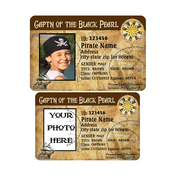 Pirates ID Pretend Play License Fun ID for kids
