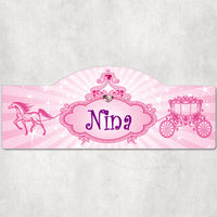 Princess horse driven carriage room sign personalized with any little girls name