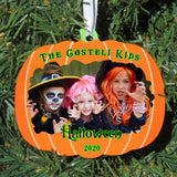 Pumpkin Halloween Christmas Ornament With Your Photo