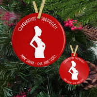 Surprise Pregnancy Funny Personalized Christmas Ornament