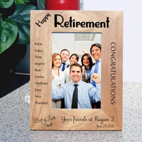 Happy Retirement Picture Frame for Tall Photos