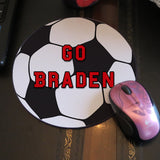 Soccer Ball Mousepad Personalized With Any Text