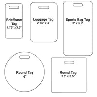 standard sized bag tags