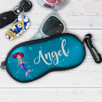 Mermaid Sunglasses Zipper case with your name