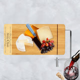 Cheese board with personalization on the side 2tone panel