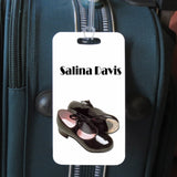 tap dance 3 x 5.5 inch sports bag tag