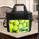 Large Lunch Cooler with Tennis Ball Theme and Name