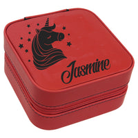 Unicorn Travel Jewelry Box with Your Name