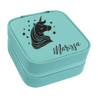 Unicorn Travel Jewelry Box with Your Name