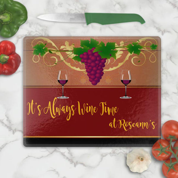 Grapes and Wine Theme Class Cutting Board