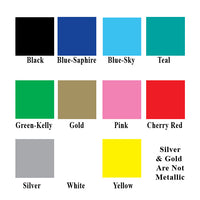 Vinyl Colors Applique Colors