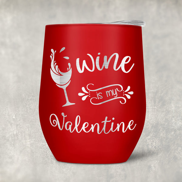 Engraved Initial Insulated Stemless Wine Tumbler
